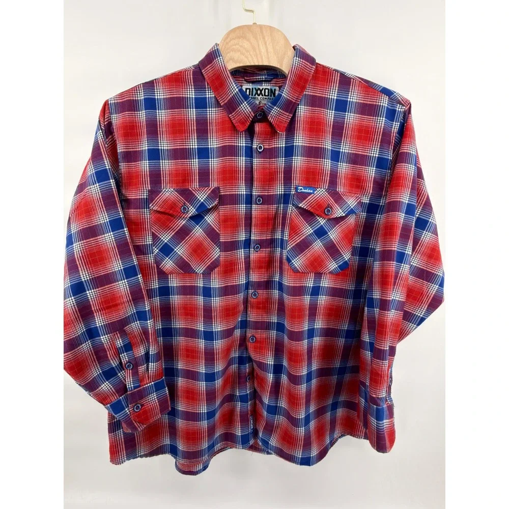 Dixxon Flannel The 95 Doohan Mens 4X Mick Doohan Plaid D-Tech Motorbike Shirt